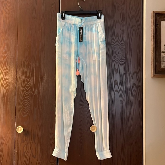 Gypsy Sand tye dyed harem pants. Blue and white. Size Small. NWT - Picture 1 of 12